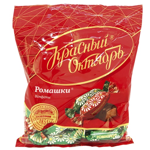 [92117] Помадные конфеты "Ромашки" с ароматом рома в какаосодержащей