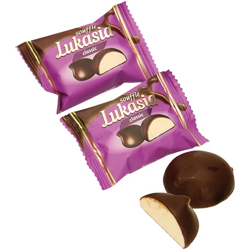 [91915] Конфеты со взбитым корпусом "Lukasia"  со вкусом ванили в какаосодержащей глазури
