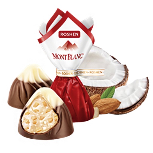[91272] "Monblan" melkchocolade-confect met kokoscreme-vulling (47%)