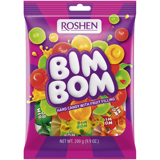[86200] "Bim-Bom" карамель c начинкой со вкусами: земляника, ананас,