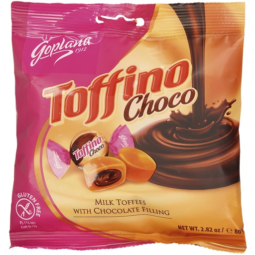 [87921] "Toffino Choco" Молочные ириски с шоколадой начинкой (18%).