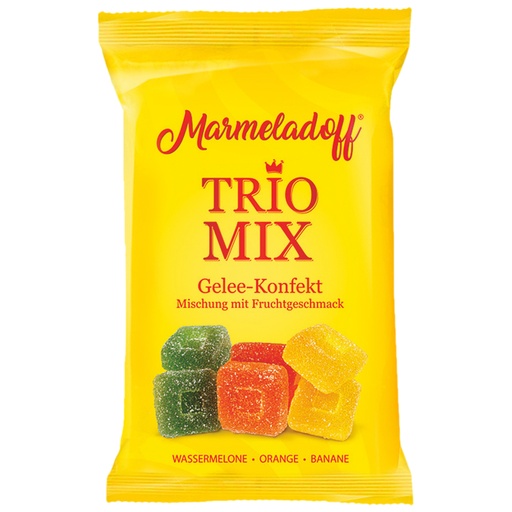 [83222] "TRIO MIX" Мармелад желейный с фруктовым вкусом (банан, арбуз, апельсин)
