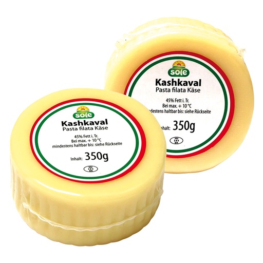 [18966] Hongaarse Pasta Filata Kaas "Kashkaval" 45% Vet i. Tr.