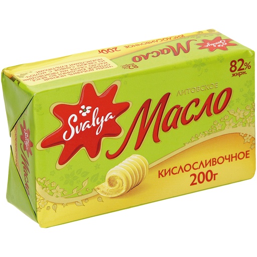 [17119] Кисло-сливочное масло "Сваля" 82% жирности