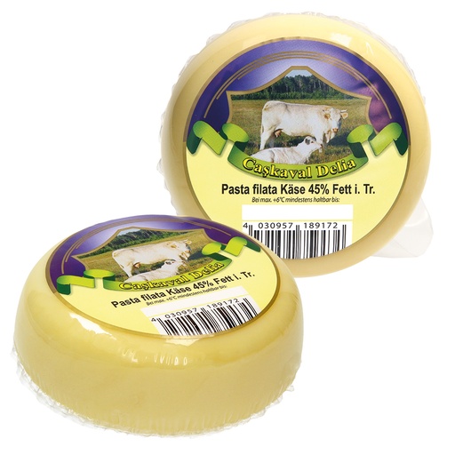 [18917] Полутвёрдый сыр из коровьего молока "Cascaval Delia" 45% жирности