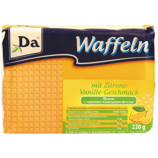 [80948] Wafels "Da" met crèmevulling met citroen-vanille-smaak