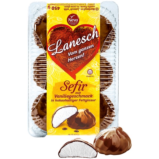 [84135] Zefir met vanillesmaak geglazuurd