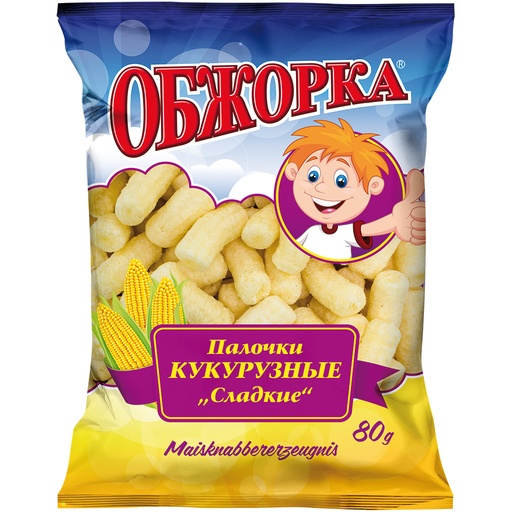 [82228] Палочки кукурузные сладкие "Обжорка"