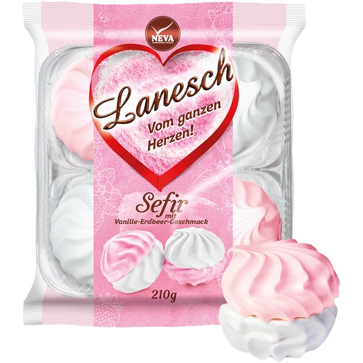 [84108] Schaum suikerwaren "Lanesch" met vanille-aardbeismaak