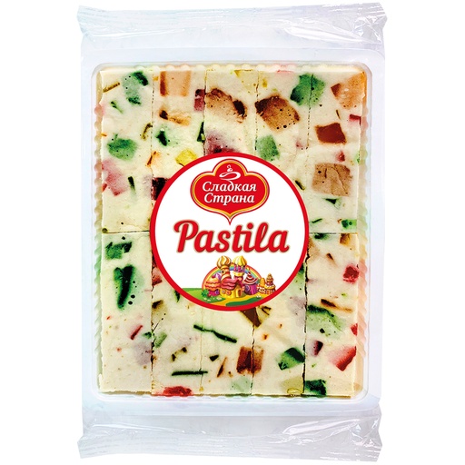 [84236] Schuimpasta "Pastila" met gelei-stukjes (18%) met vanille-, 