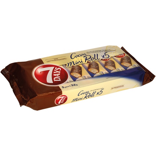 [78914] Mini - cakerol met cacaobasis coating en met een crème vulli