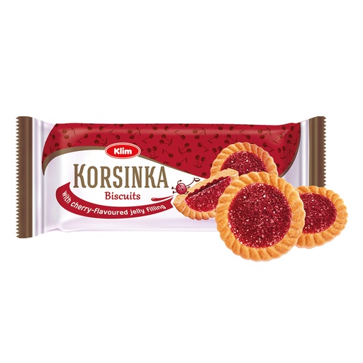 [79506] Печенье сдобное "Корзинка" с мармеладом вишневого аромата