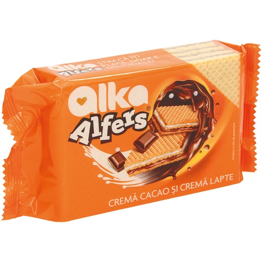 [80900CR] Wafels met twee vullingen: chocolade-smaak (36%) en room-sma