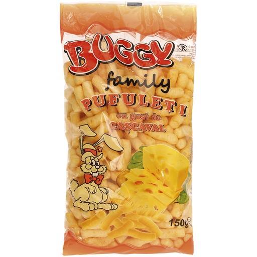 [82953CR] Buggy Family Cascaval Maïsnibbelproduct met 0,5% kaas-smaakpoeder.