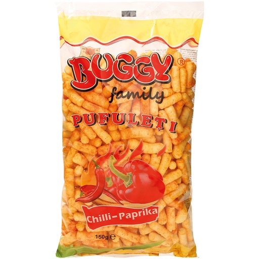 [82957CR] Buggy Family Chilli-Paprika Maïsknabbelaarsproduct met 0,5% chilipoeder.