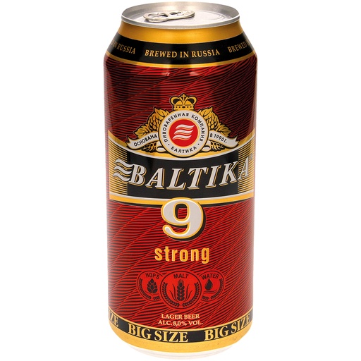 [64434] Пиво светлое "Балтика Крепкое" Nr.9, 8,0% алк.
