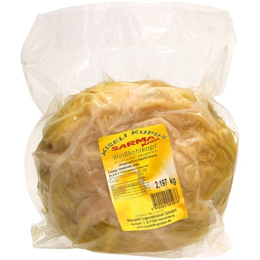 [09911] Witte koolkop melkzuur gefermenteerd Kiseli kupus 1 kg