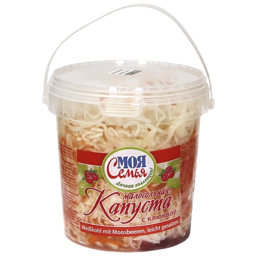[09238] "Moja Semja" Witte kool met veenbessen licht gezouten 900 g