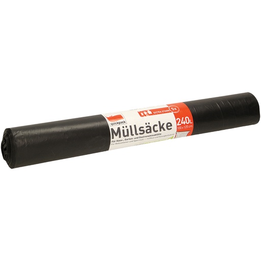[95181] Vuilniszakken voor rolcontainers en grof vuil 240L, 5 stuks,