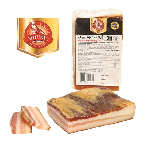 [24158] Dalmatijnse panceta Koudgerookt spek met zwoerd