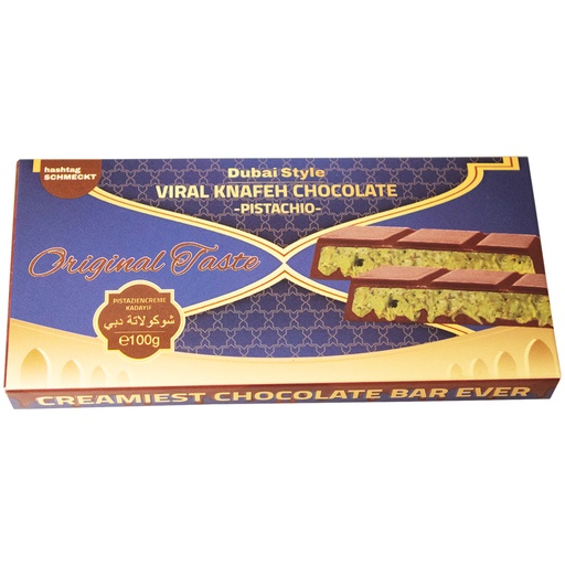 [92372] Melkchocolade met pistachenootcrème en künefa-vulling