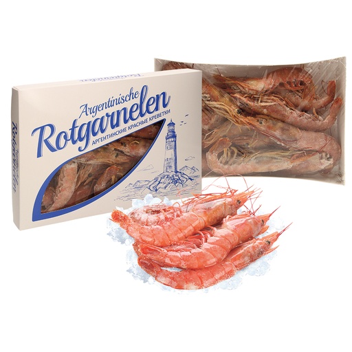 [01930] Argentijnse rode garnalen, rauw, met kop, met schil