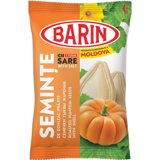[56530] "BARIN" Geroosterde pompoenpitten met schil, gezouten.