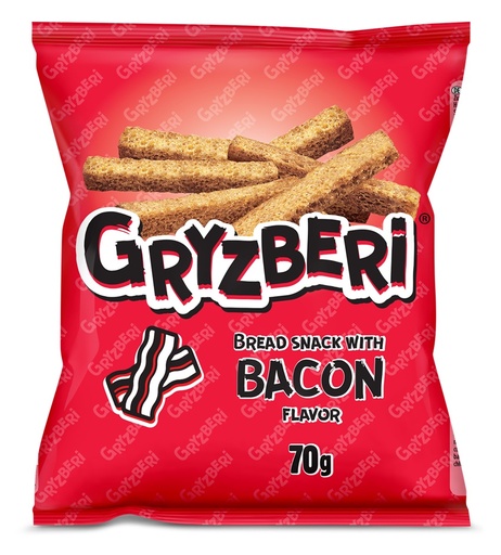 [76267] GRYZBERI Snack van geroosterd witbrood met baconsmaak