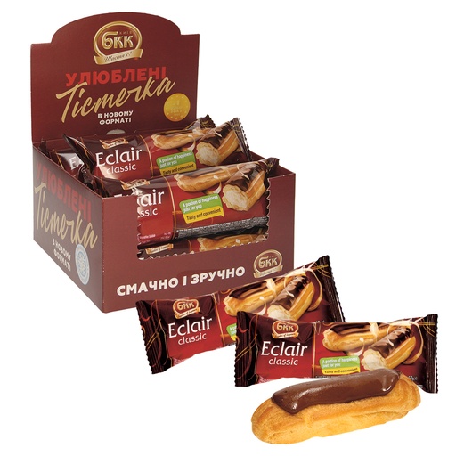 [05314] Bladerdeeggebak "Eclair klassiek" met 47,7% romige vulling e