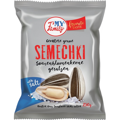 [56277] MY FAMILY Geroosterde grijze zonnebloempitten met schil, gez