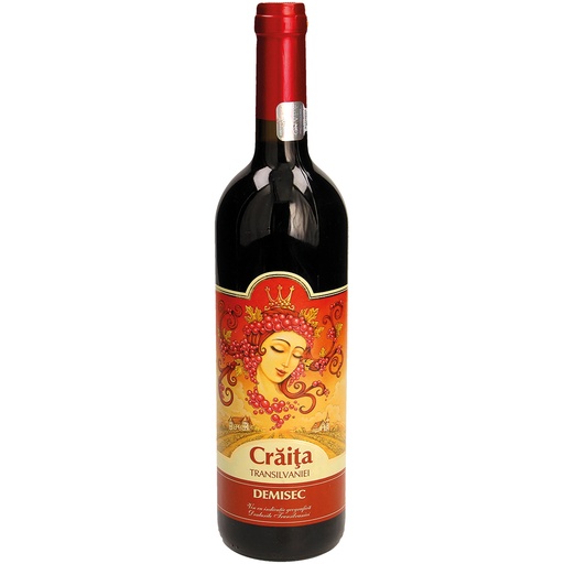 [65910CR] "Craita Transilvaniei-Rosu demisec"" Красное вино из Румынии, полусухое, 12% об.

"