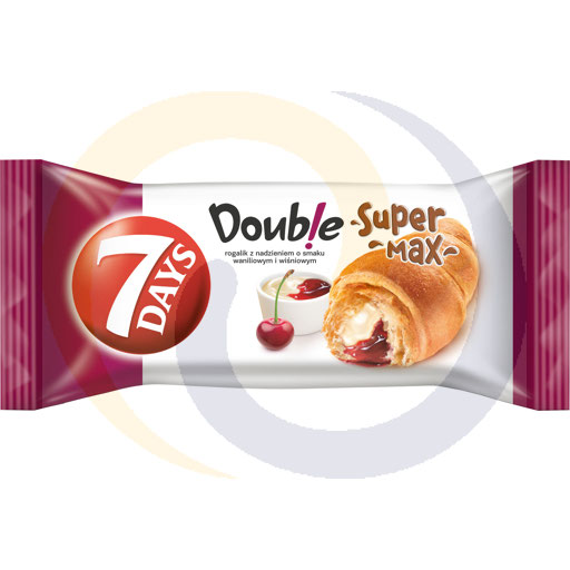[24570100DAN] 7 Days Double croissant vanille–kers 110g