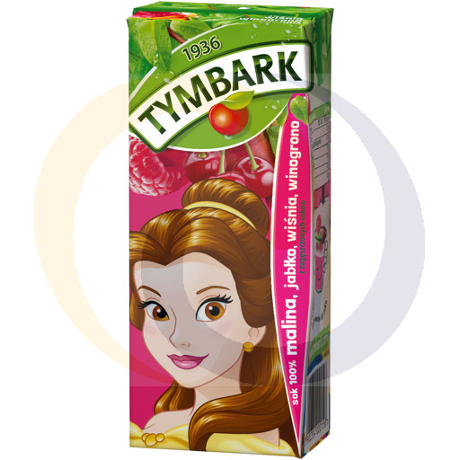 [30086000XXX] Tymbark 100% framboos-appel-kers-druivensap 0,2l