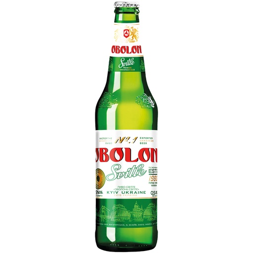 [64215] Bier "Obolon" licht, gepasteuriseerd, 4,5% vol.
