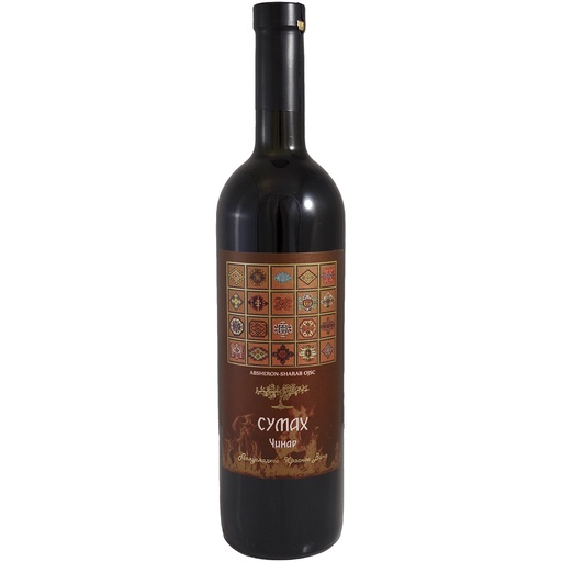 [68025] Вино из Азербайджана Сумах Чинар, красное, полусладкое, 12,5% алк.