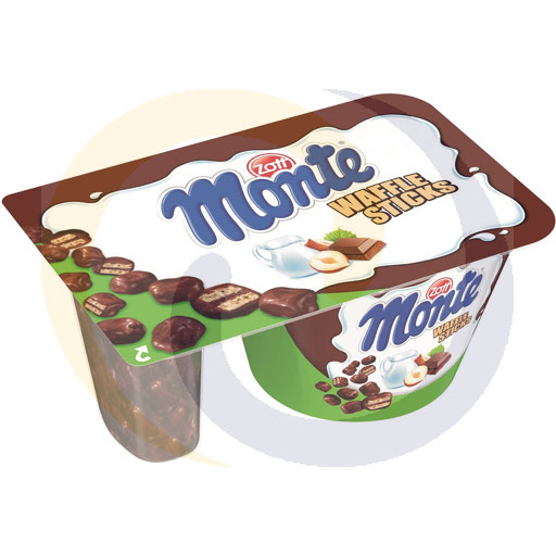[50201000ZOT] Zott Monte dessert met choco flakes en wafelsticks 125g