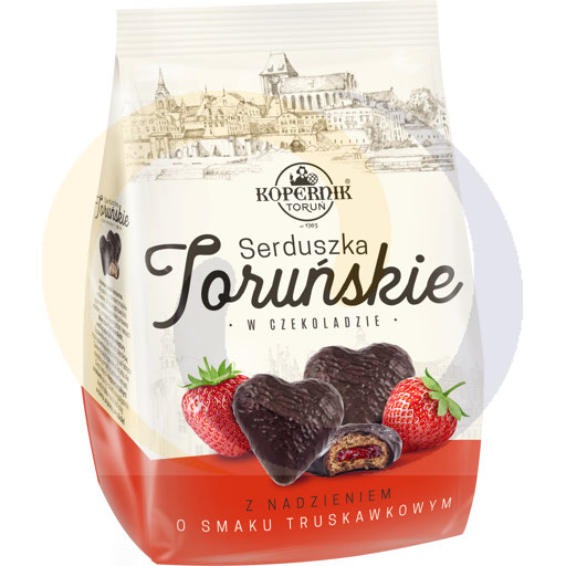 [55134000KOP] Kopernik peperkoeken met aardbeivulling in chocolade 150g