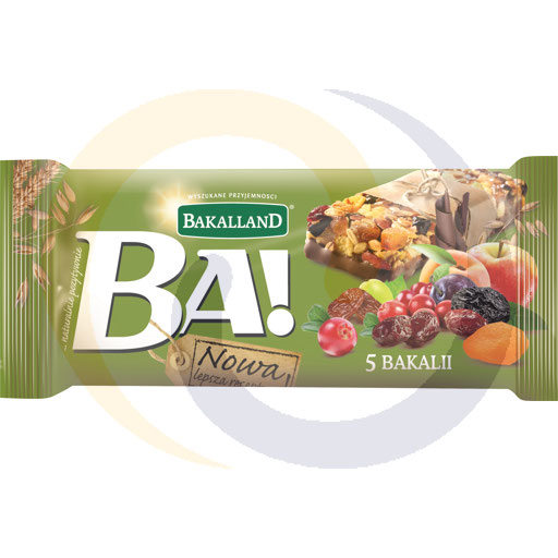 [56231000UNO] Bakalland graanreep met 5 gedroogde vruchten 40g
