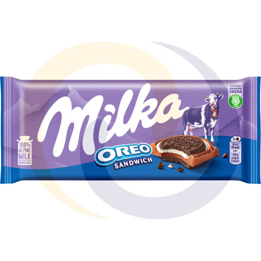 [63393000DAN] Милка Орео Сэндвич Молочный Шоколад с Песочным Печеньем и Ва