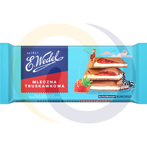 [64374210WED] Шоколад молочный E. Wedel с клубничной начинкой 100 г