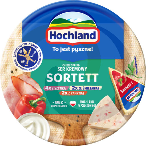 [65323000HOC] Hochland smeltkaas in rondje Sortett 180g