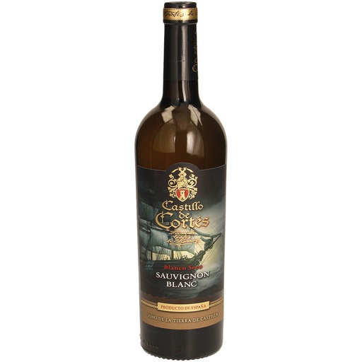 [65690] Witte wijn "Castillo de Cortes Sauvignon blanco seco", droog