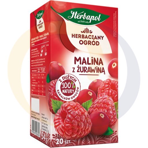 [75041000HER] Травяной чай Herbal Tea с малиной и клюквой Herbapol Herbaci