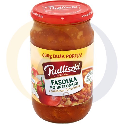 [76463000PUD] Pudliszki Bonen met Worst en Spek in Tomatensaus 600 g