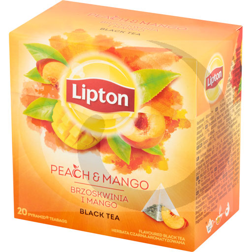 [81091000LIT] Lipton zwarte gearomatiseerde thee perzik en mango 36g