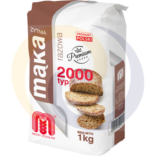 [85697000PZZ] Volkoren roggebloem type 2000 1,0 kg / 10 stuks Stoisław