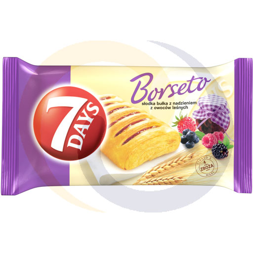 [86035000DAN] 7Days Borseto zoet broodje met bosvruchtenvulling 80g