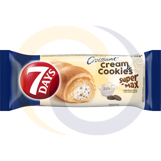 [86036000DAN] 7Days croissant met vanillecrème, melk en koekstukjes 110g