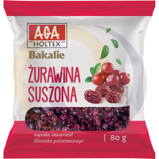 [86083000AGA] Сушеная клюква 80г / 15шт Ага Холтекс
