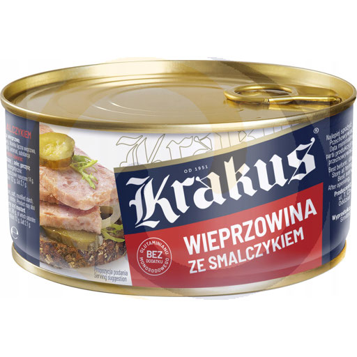 [92350000KRS] Консервированная свинина с салом 300 г Krakus